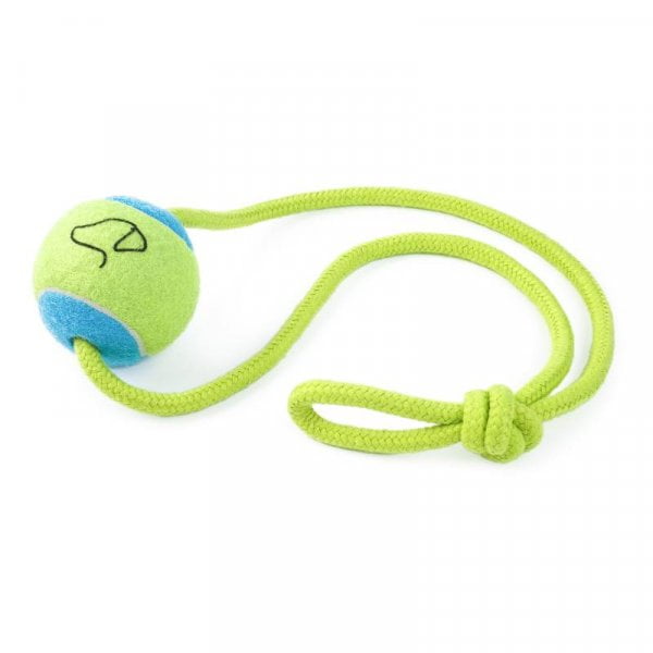 Teniszlabda kötélen kutyajáték - zöld