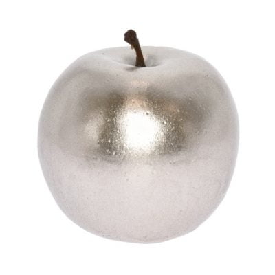 6 db Őszi ezüst alma dekoráció 6,5 cm
