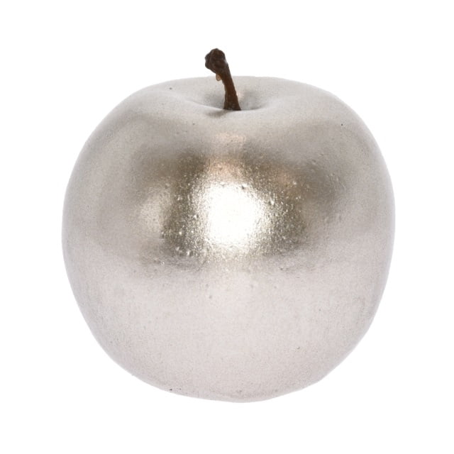 6 db Őszi ezüst alma dekoráció 6,5 cm