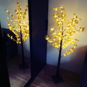 Karácsonyi LED juharfa világítás sárga (2)