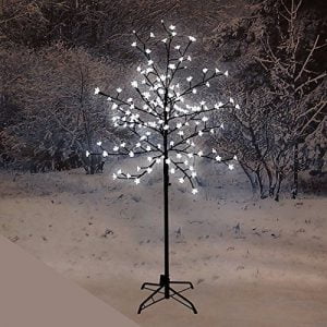 Karácsonyi LED világító cseresznyefa 180 cm hideg fehér (3)
