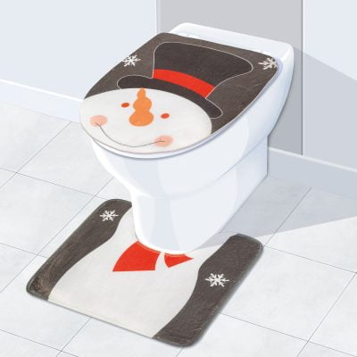 Karácsonyi hóemberes wc ülőke és huzat
