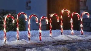 Karácsonyi napelemes LED candy cane cukorbot világítás (27)