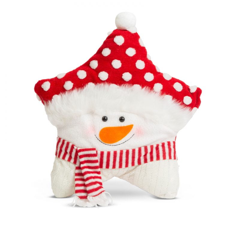 Karácsonyi sapkás mosolygós hóember 3D 42 cm