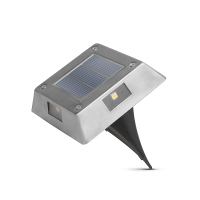 Kültéri napelemes leszúrható fém Bora lámpa hideg fehér 10 x 10 cm
