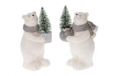 LED-es Karácsonyi jegesmedvék 19,5 cm 2 féle