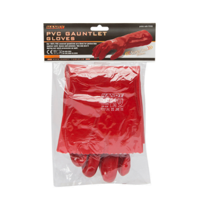 Mártott PVC kesztyű piros - 35 cm XL