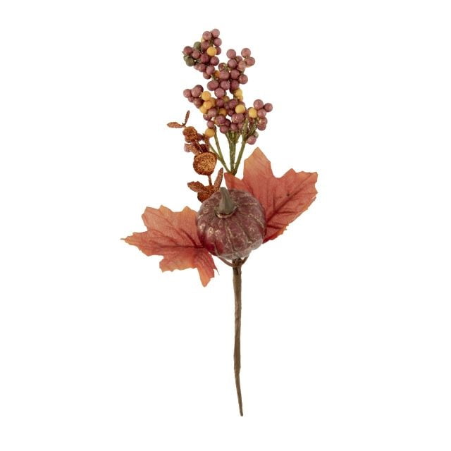 Őszi mini tök dekoráció bogyókkal 25 cm