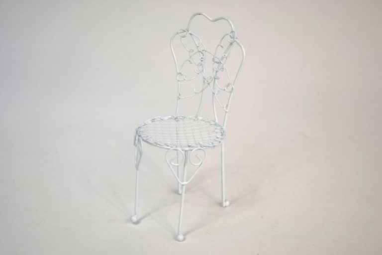Tündérkert fém kerti szék 10,5 cm - fehér