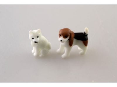 Mini Kutyák 2 féle fehér színű és foltos